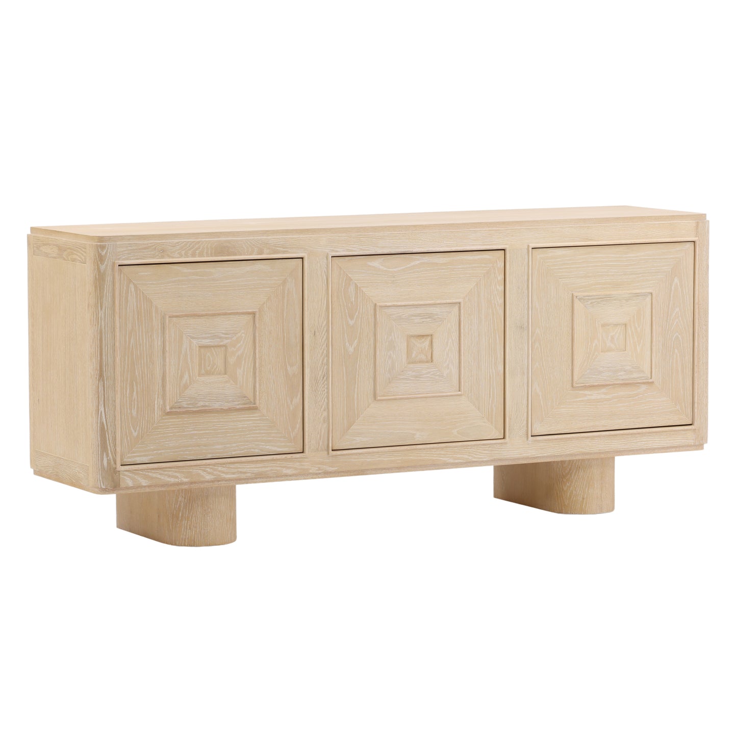 Alaric Sideboards and Media Stand - Oak Wood - Light Natural