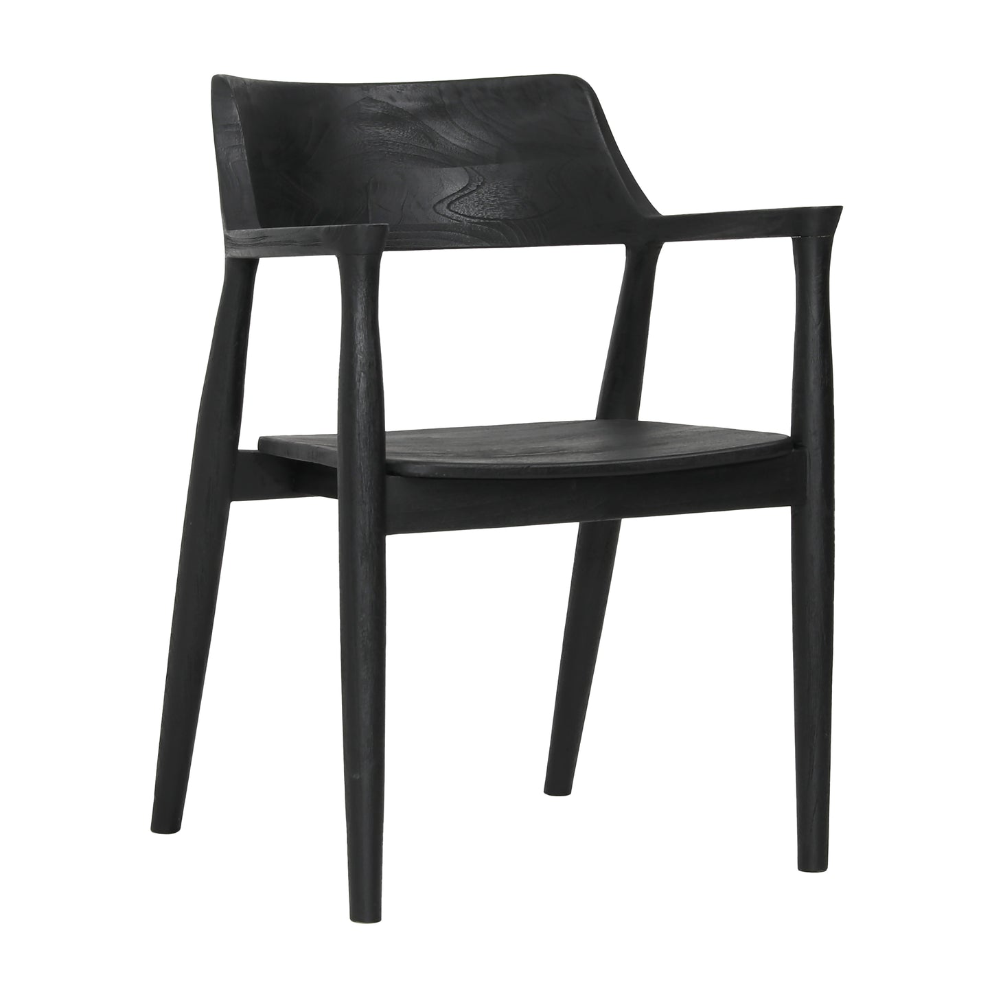 Ambroseo Dining Chair - Teak Wood - Black
