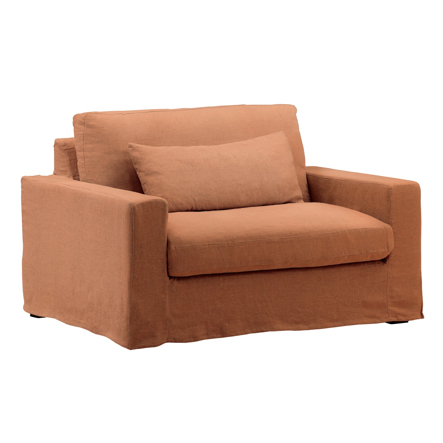 Ambroseus Slipcover Collection - Slipcover - 100% Linen Performance Fabric - Easton Sienna