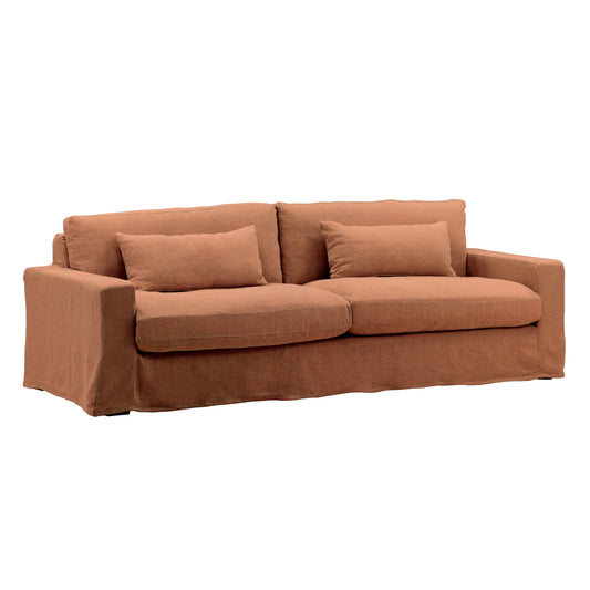 Sylviaa Slipcover Collection - Slipcover - 100% Linen Performance Fabric - Easton Sienna
