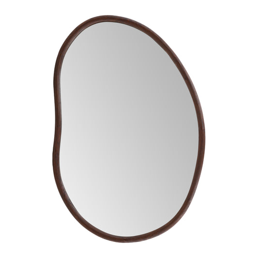 Sylvia Hanging Mirror - Mindi Wood Frame - Brown