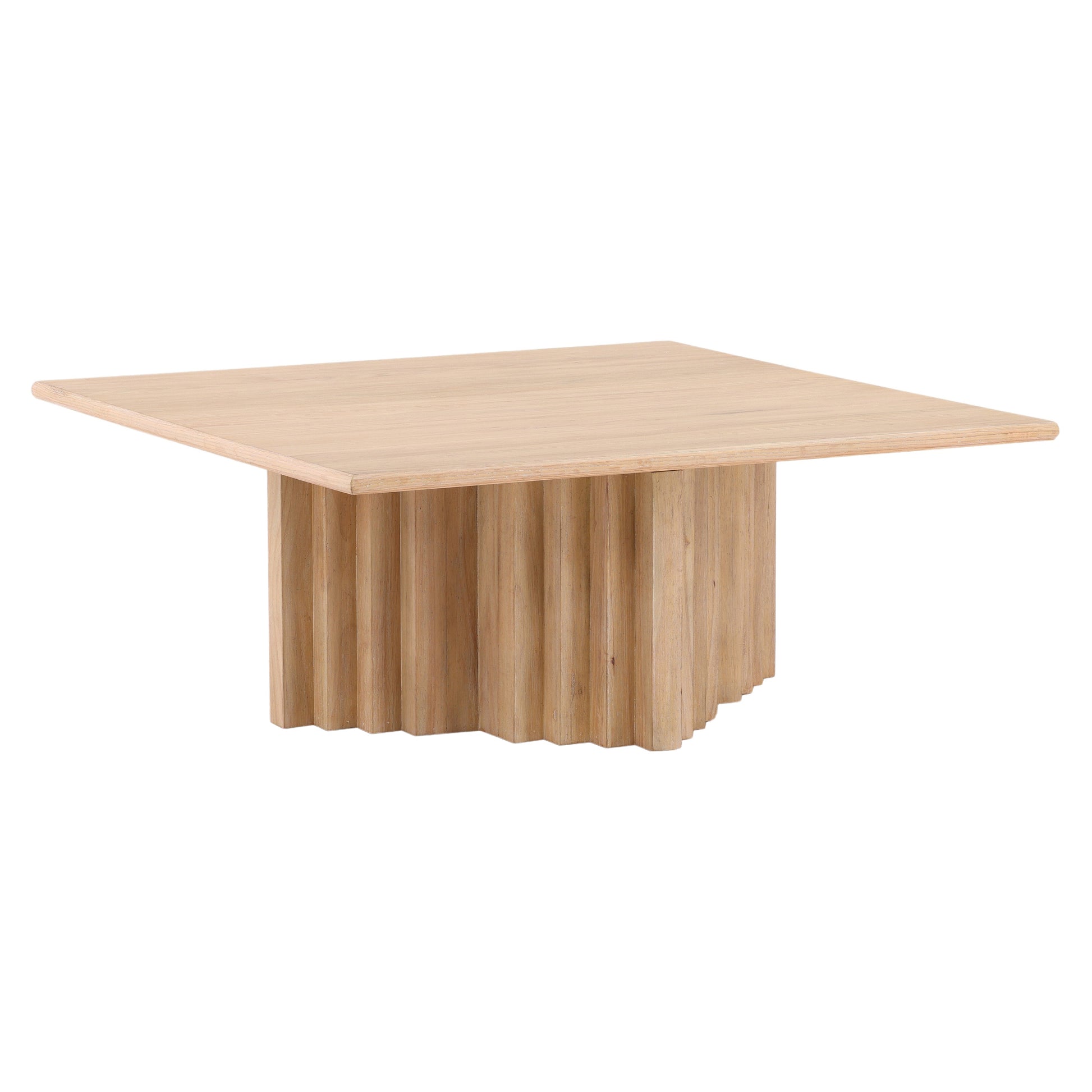 Evangeline Coffee Table - Rubber Wood and Oak Veneer - Natural