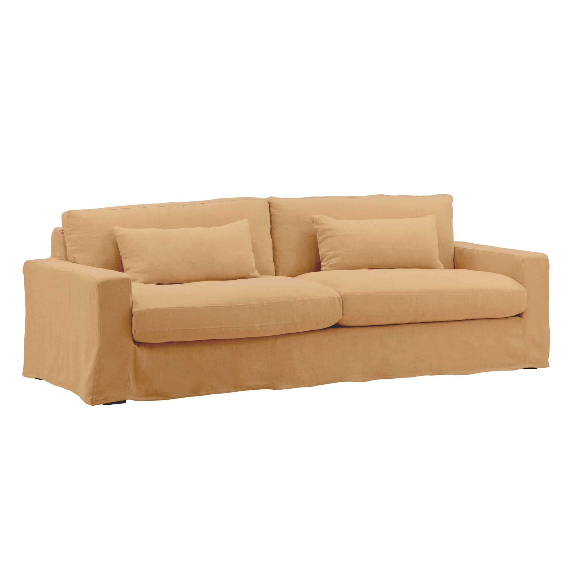 Sylviaus Slipcover Collection - Slipcover - 100% Linen Performance Fabric - Easton Wheat